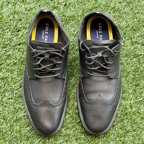 Cole Haan Grand+ Wingtip Oxford Black Leather Men\'s Dress Shoe main image 6